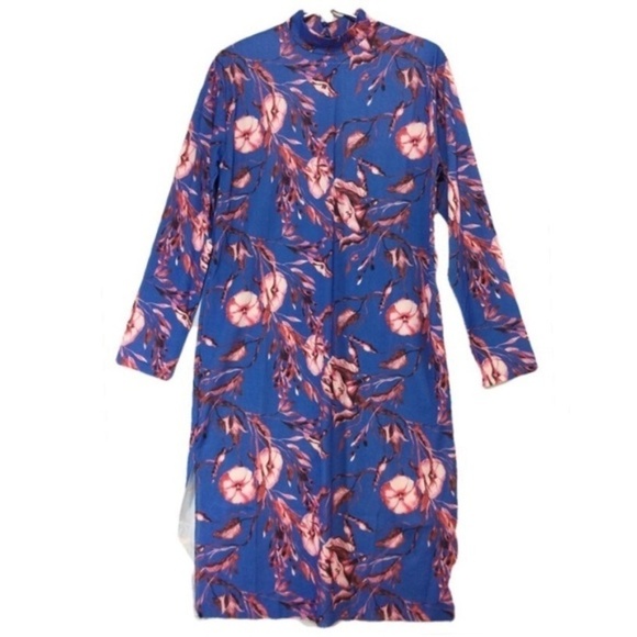 NWOT Zara Trafaluc High Neck Floral SMALL Dress - Picture 5 of 5